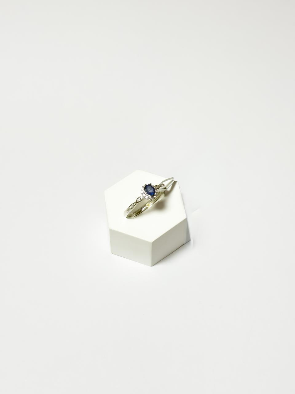 خاتم تنزنانت بالفضة